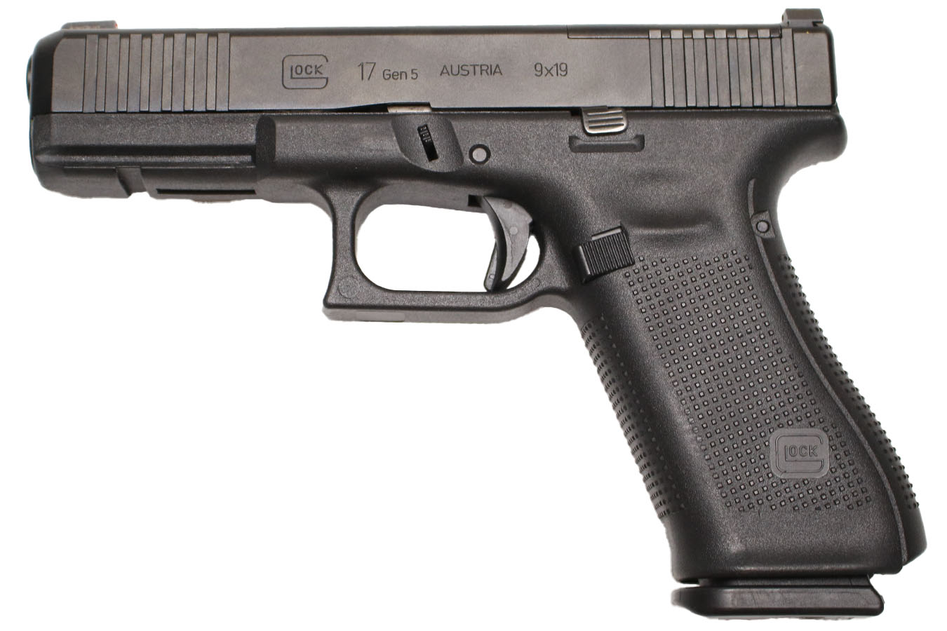 GLOCK 17 Gen5 9mm Police Trade-In Pistols with Night Sights and Front Slide Serrations (Very Good Condition)